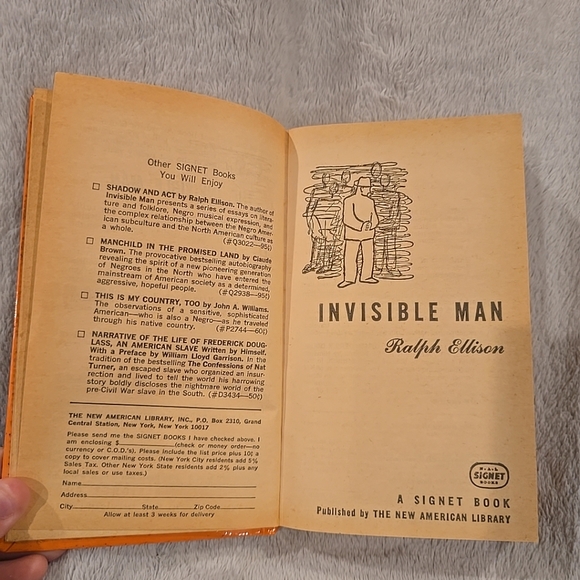 Vintage Invisible Man By Ralph Ellison Hardcover Book RARE - Picture 4 of 5